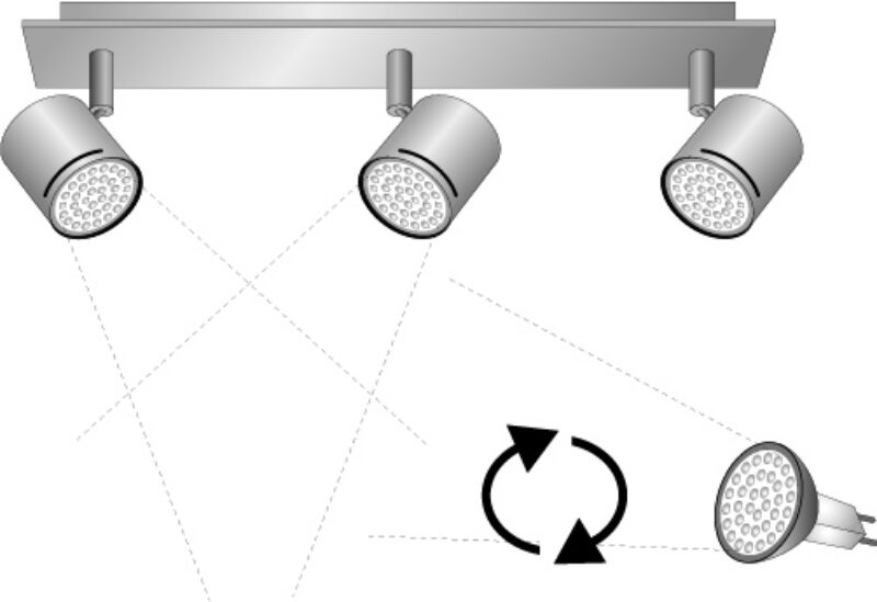 graphique de spots LED