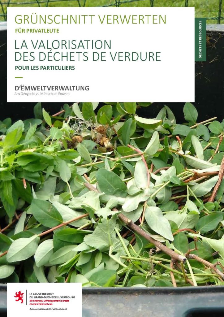 couverture de la brochure sur la valorisation des déchets de verdure