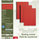 Exacompta Paquet de 100 plats couverture Forever A4 270g Rouge