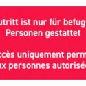 Plakat : Zutritt