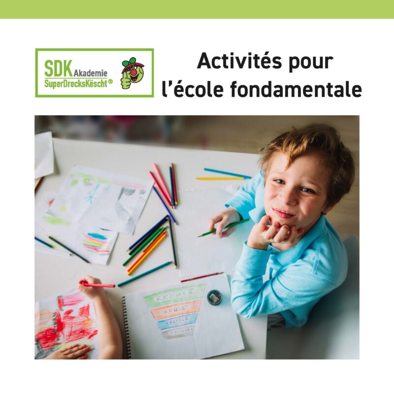 couverture de la brochure "activités pour l'école fondamentale"