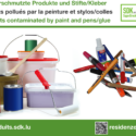 Plakat : Farbverschmutzte Produkte
