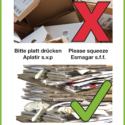 Plakat : Bitte platt drücken
